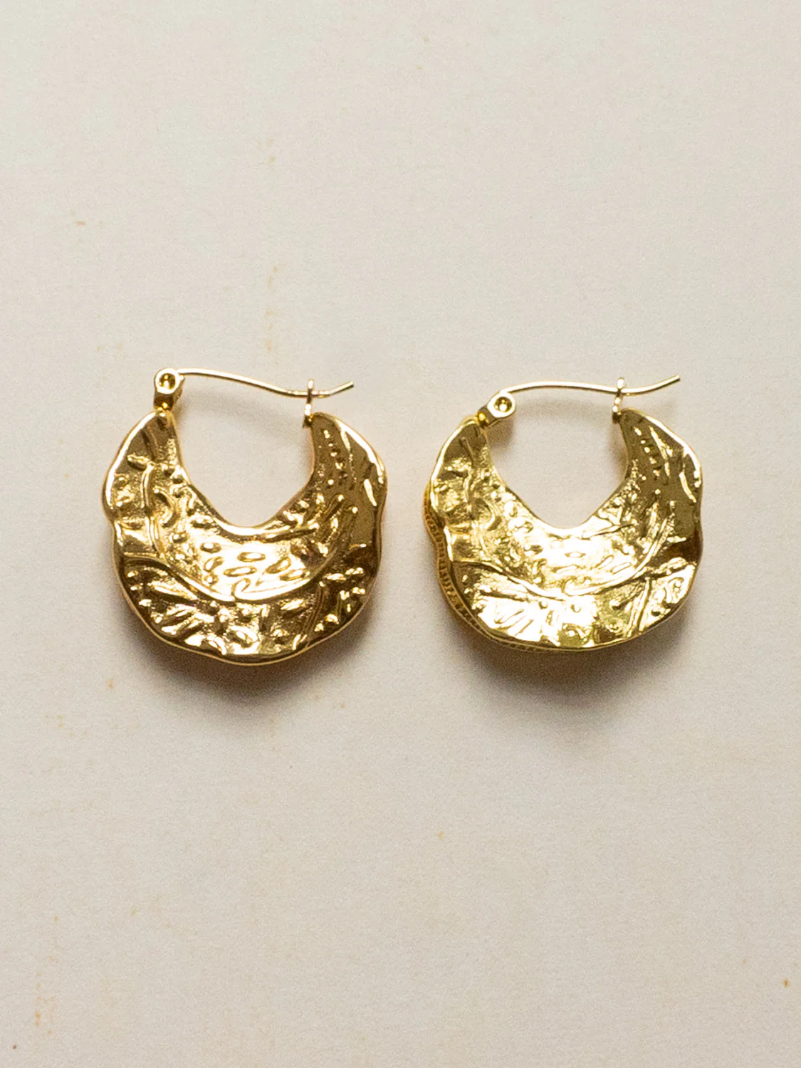 Ancient Warrior Hoops - Stainless Steel, Gold
