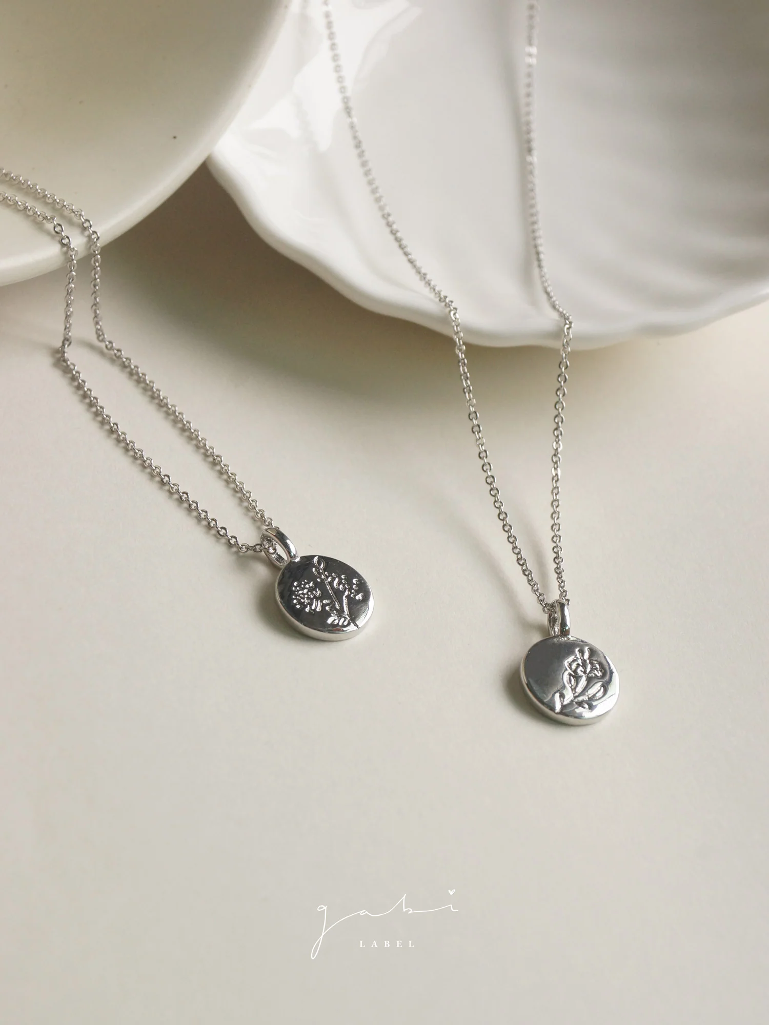 Baby's Breath Pendant Necklace - Silver - Image 4