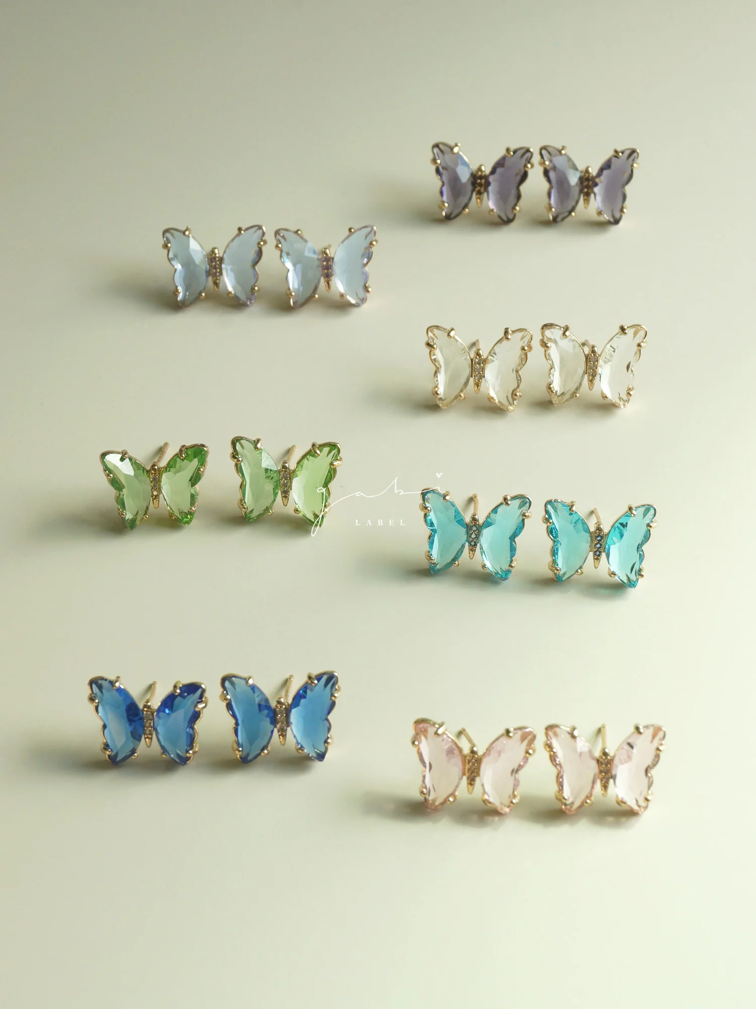 Butterfly Earstuds - Aqua *S925 Earposts - Image 6