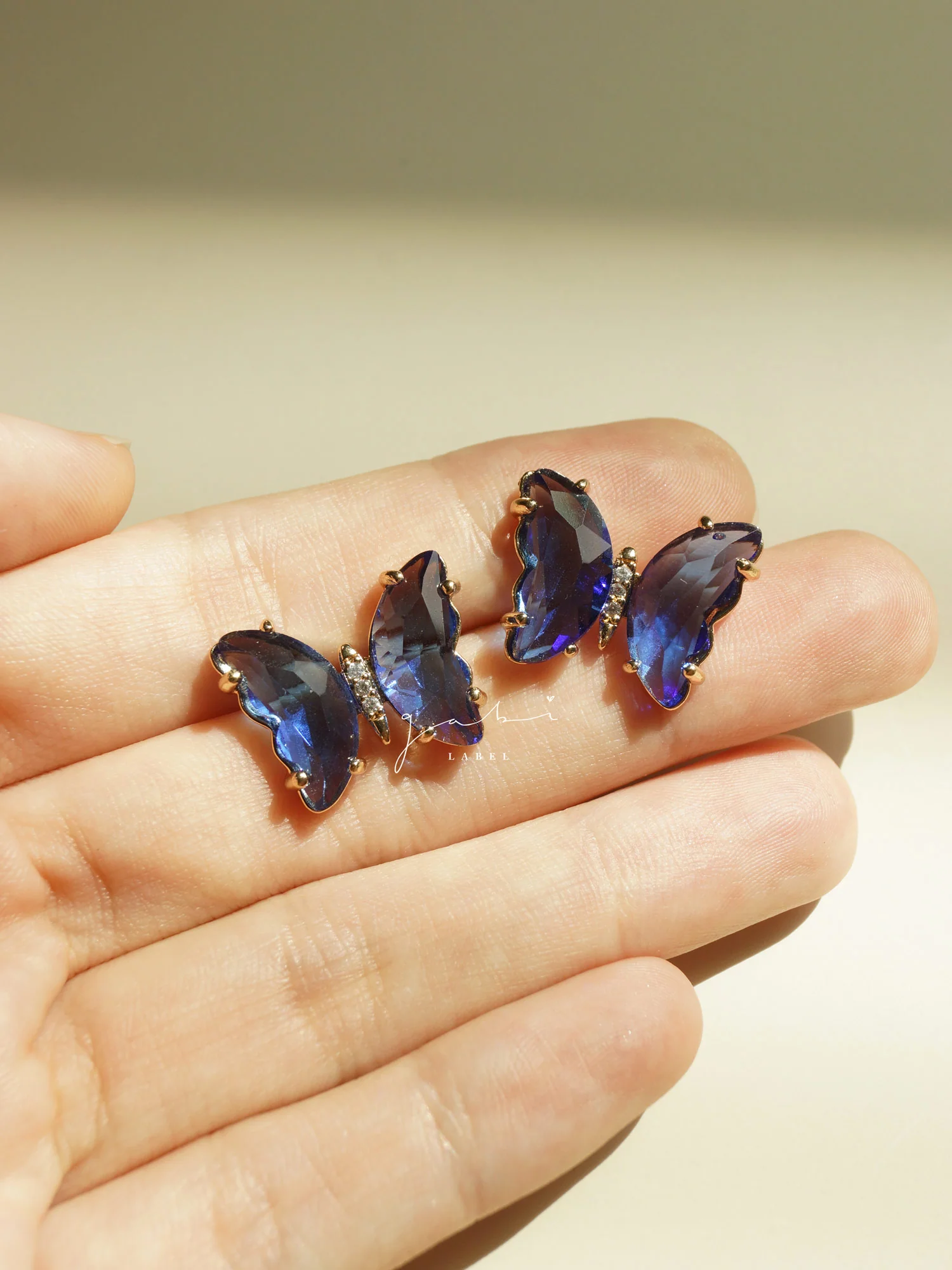 Butterfly Earstuds - Blue *S925 Earposts