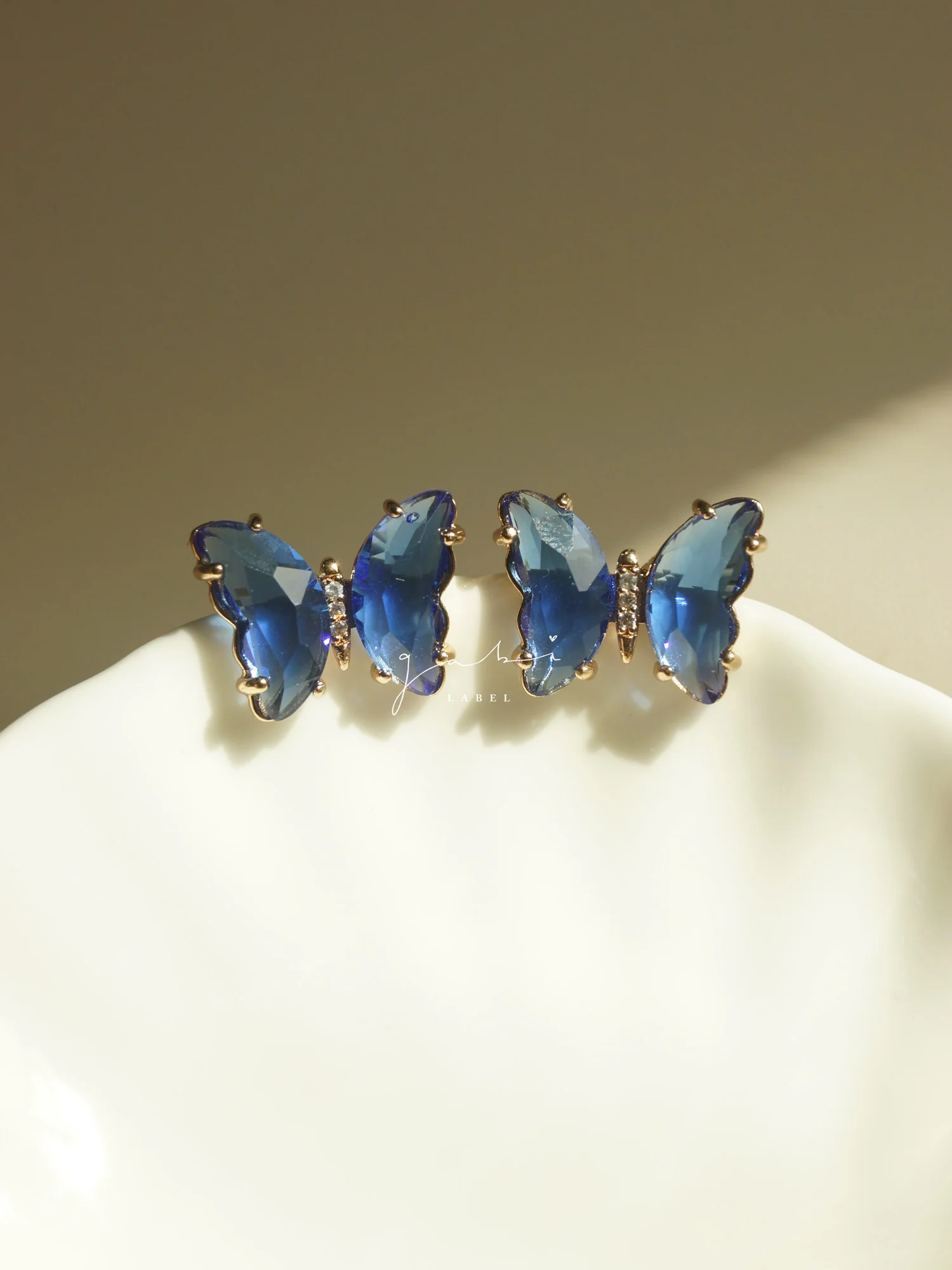 Butterfly Earstuds - Blue *S925 Earposts - Image 2