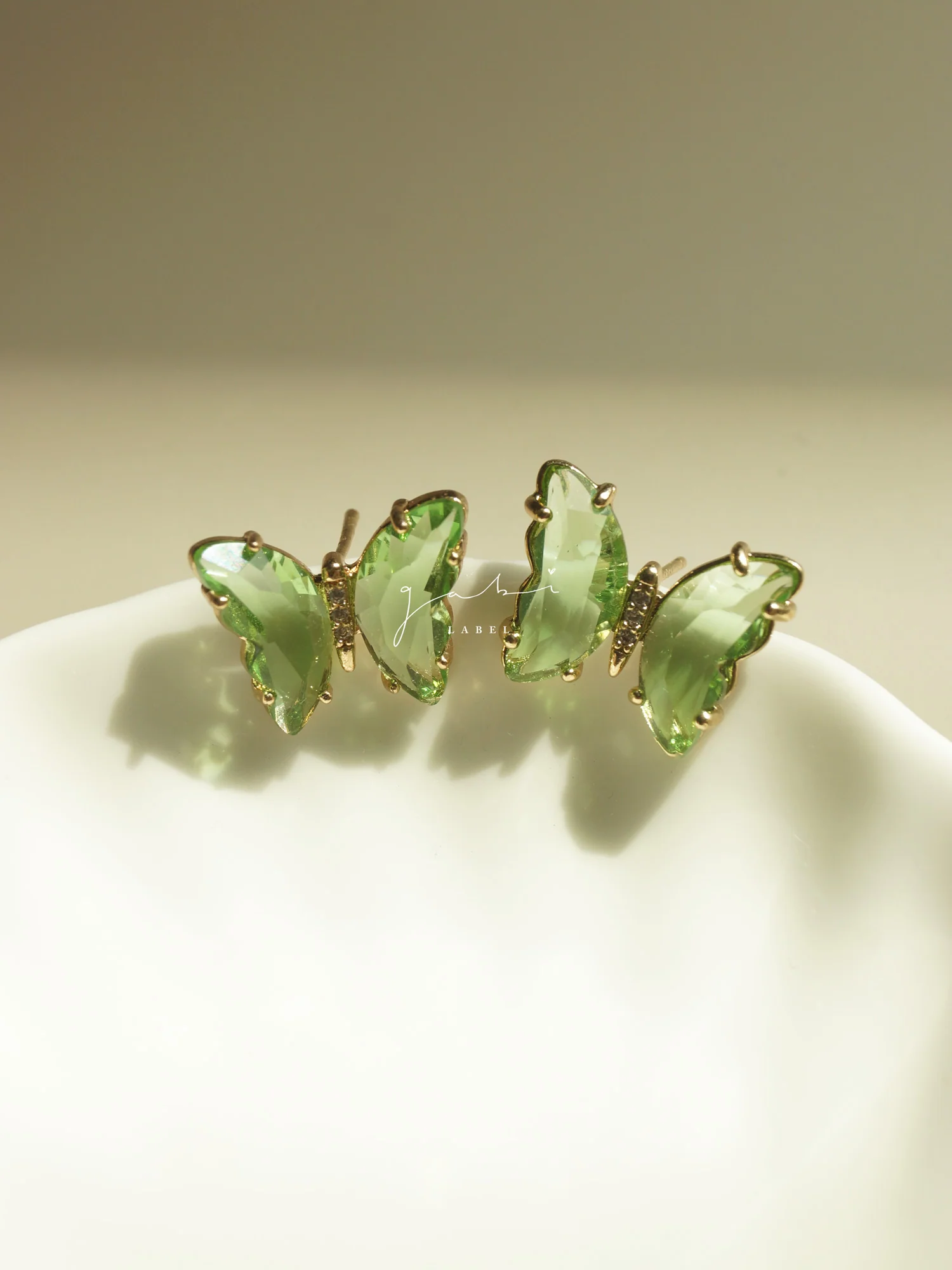 Butterfly Earstuds - Mint Green *S925 Earposts
