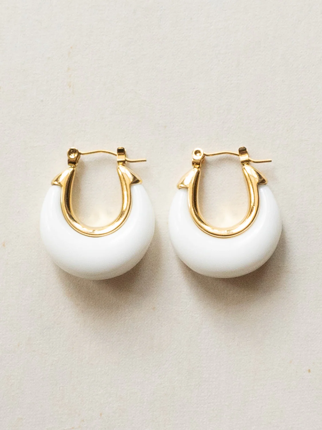 Chic Resin Hoops - White
