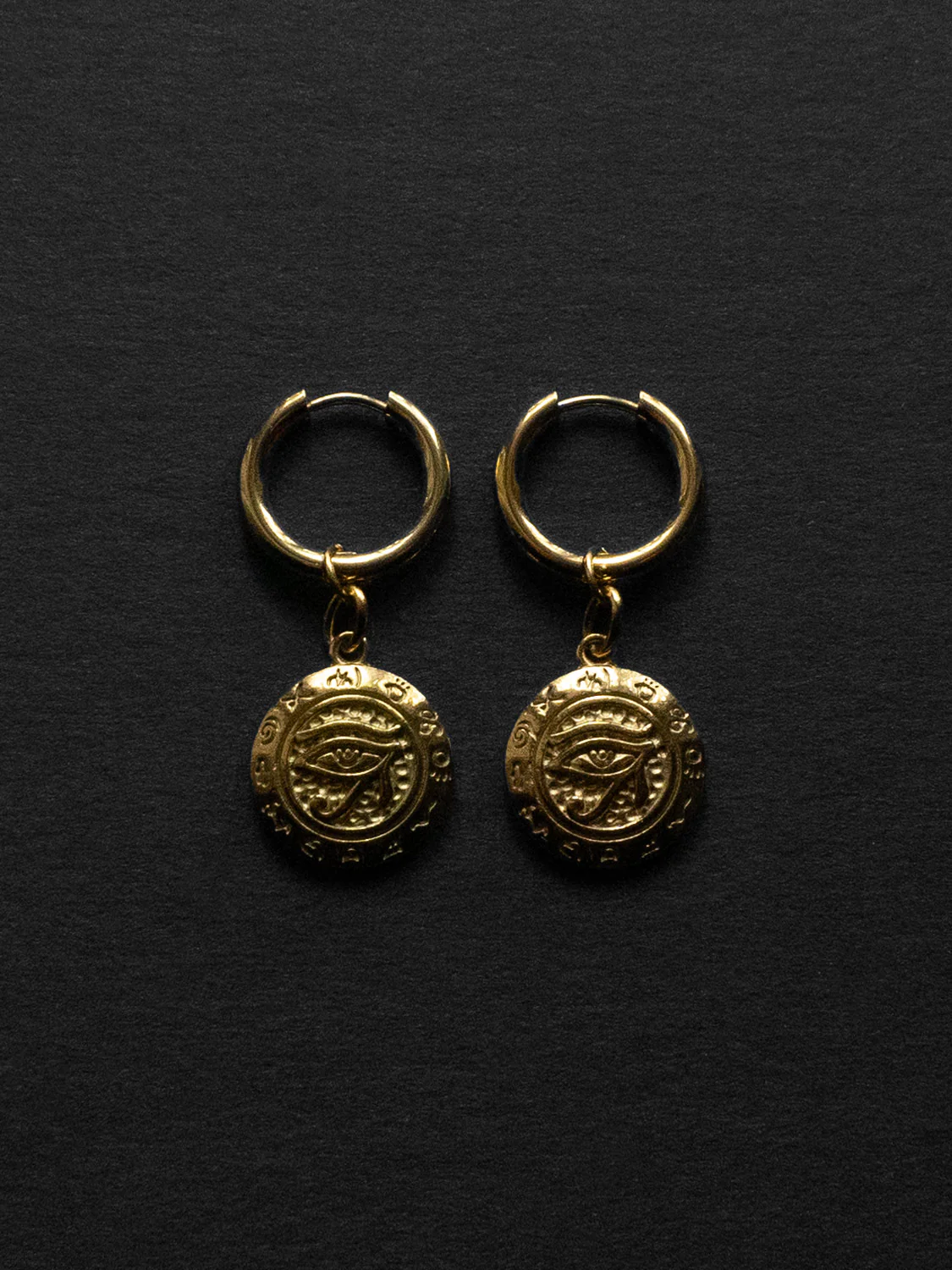 Chunky Gold Talisman Bracelet - Eye of Horus Charm - Image 6