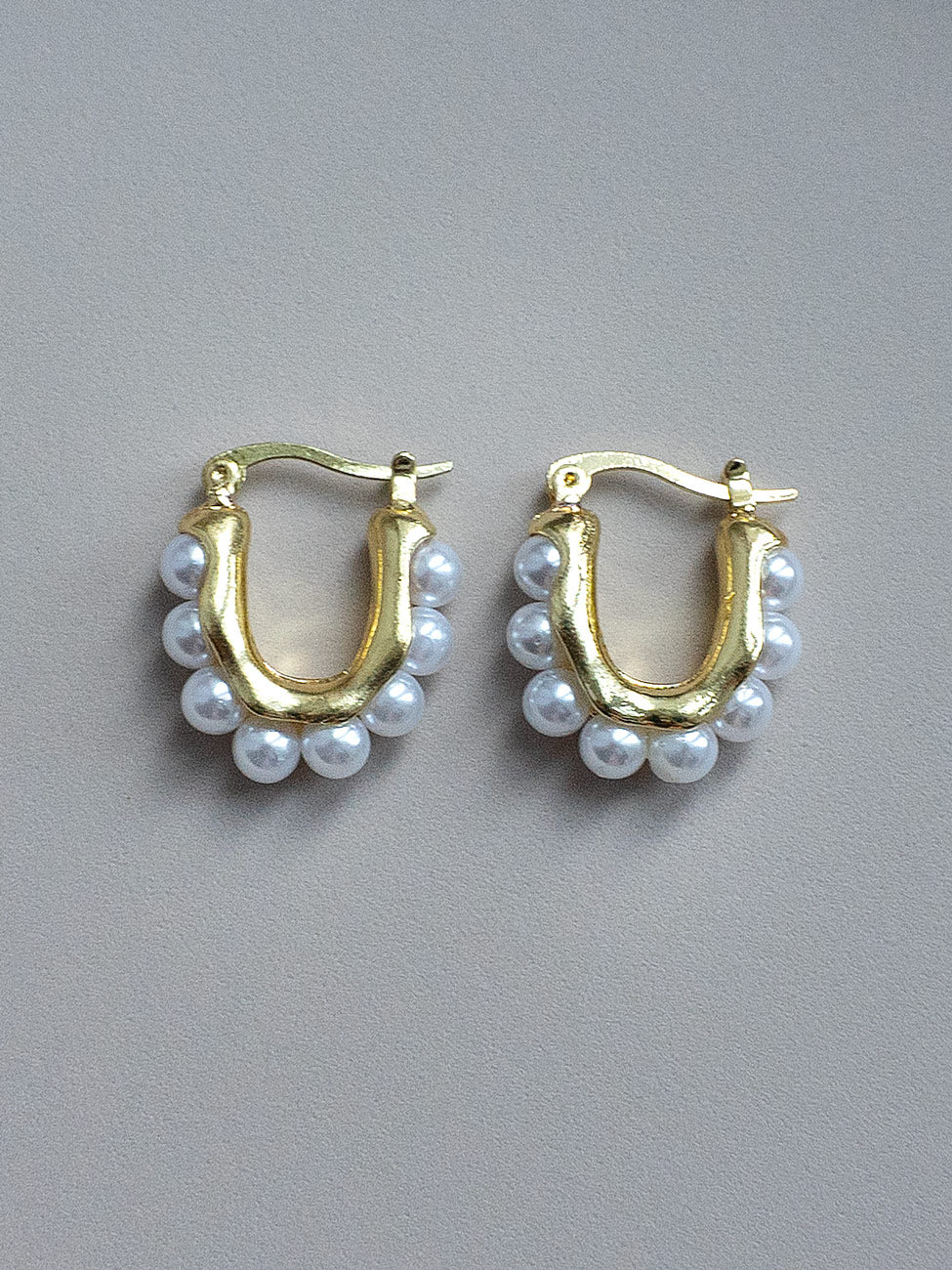 Chunky Pearl Hoops