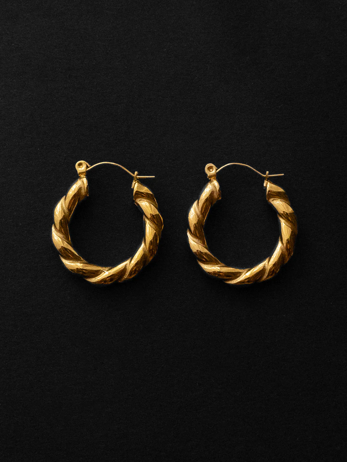 Chunky Twist Gold Hoops