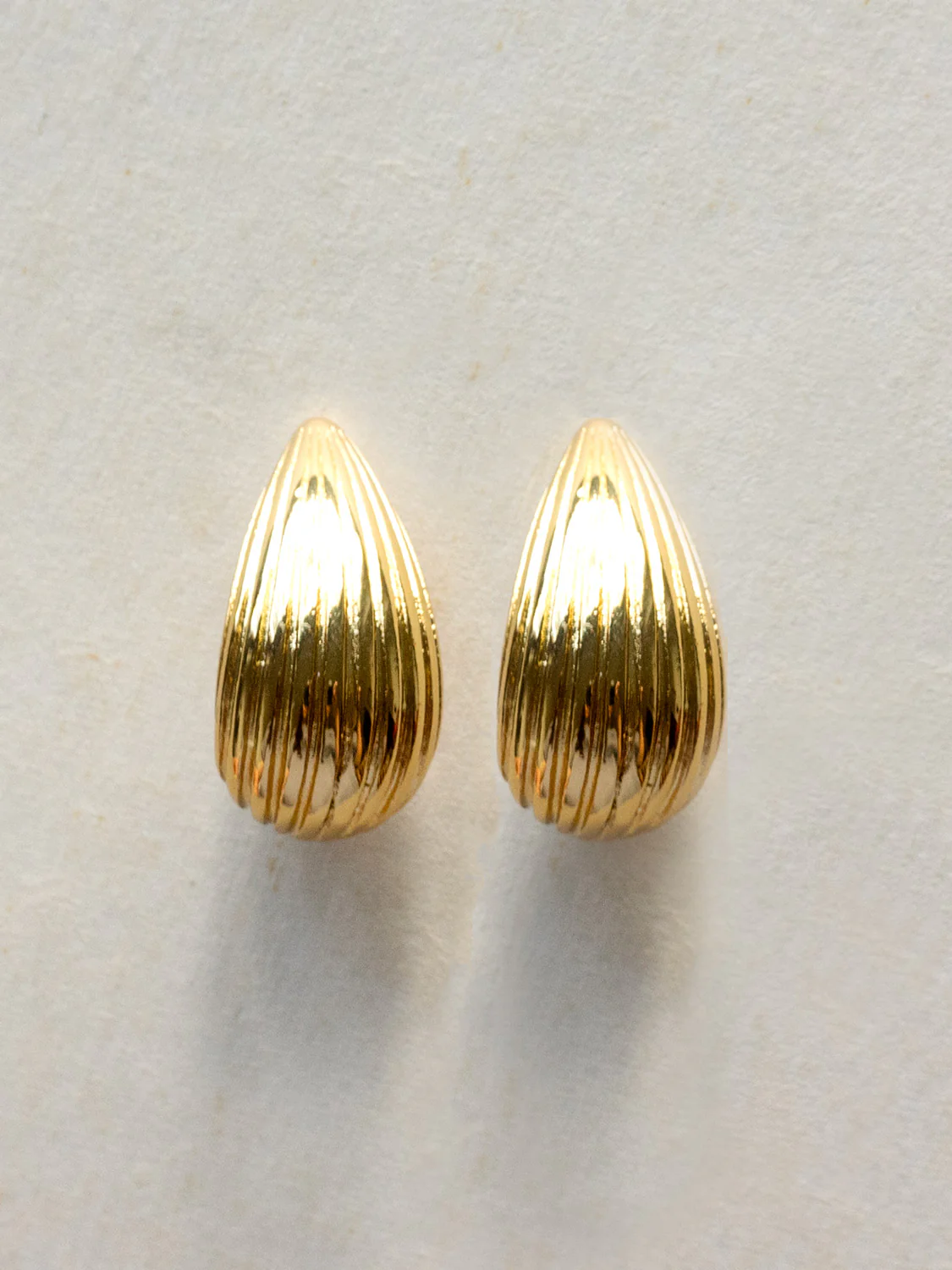 Chunky Vintage Earrings - Stainless Steel, Gold