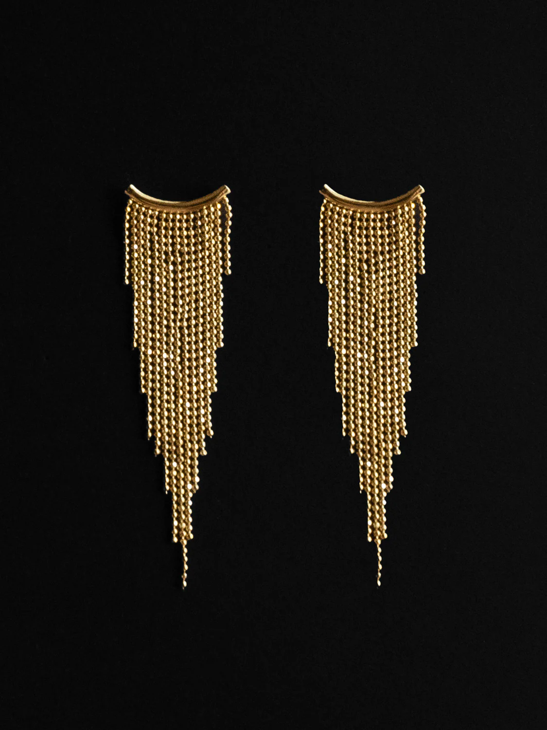 Curtain Call Cascading Earrings - Gold