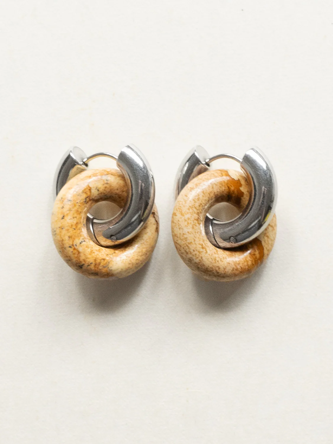 Donut Hoops, Silver - Sandstone