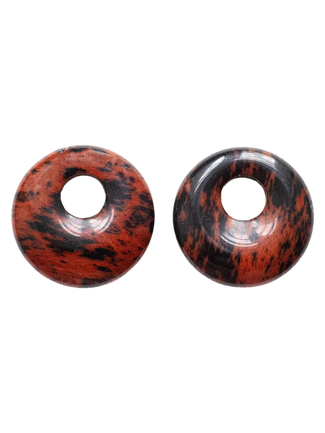 Donut Hoops V2, Silver - Golden Swan Stone - Image 3