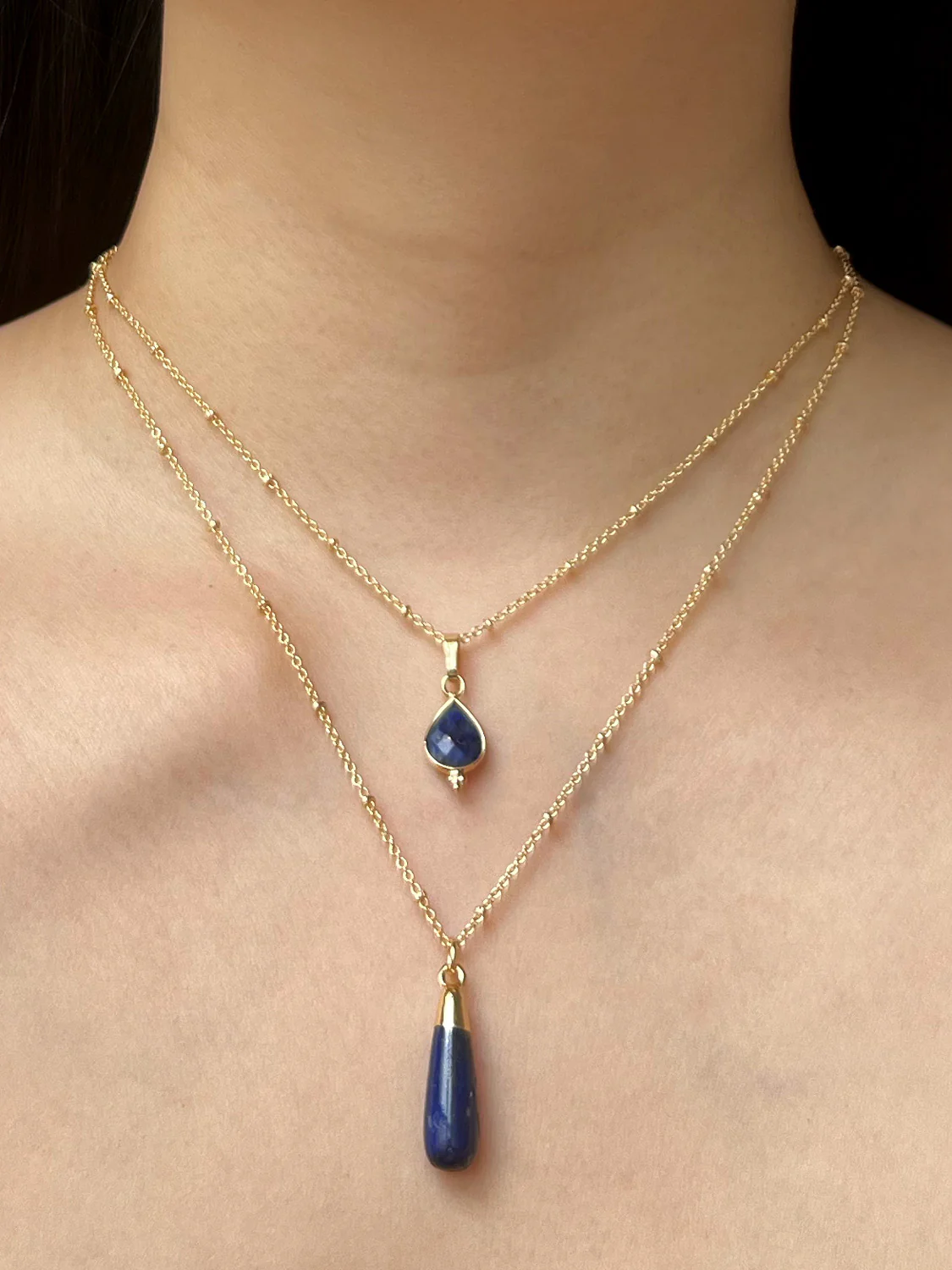 Flow Stone Hoops - Lapis Lazuli - Image 5