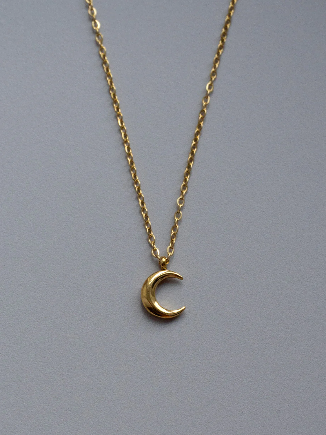 Gold Crescent Necklace - Petite