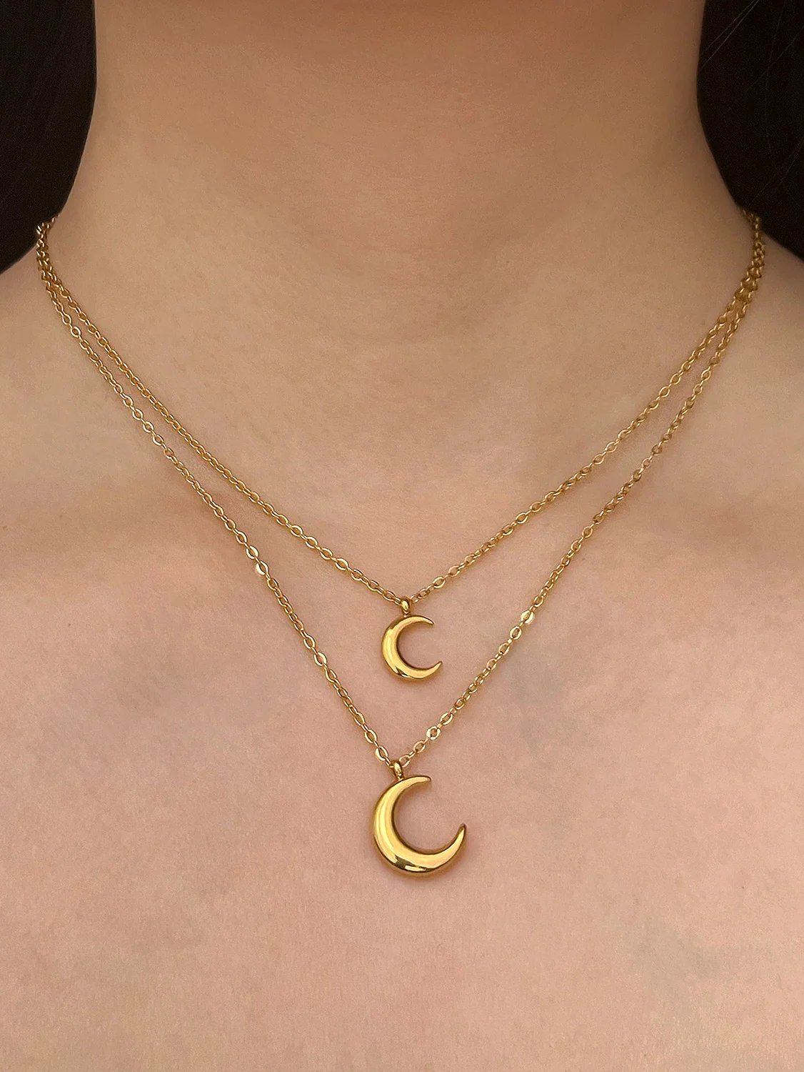Gold Crescent Necklace - Regular