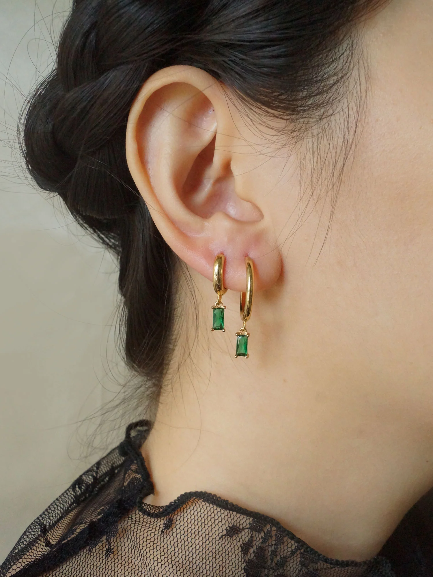 ILLUMINATE Hoops - Emerald Green - Image 3