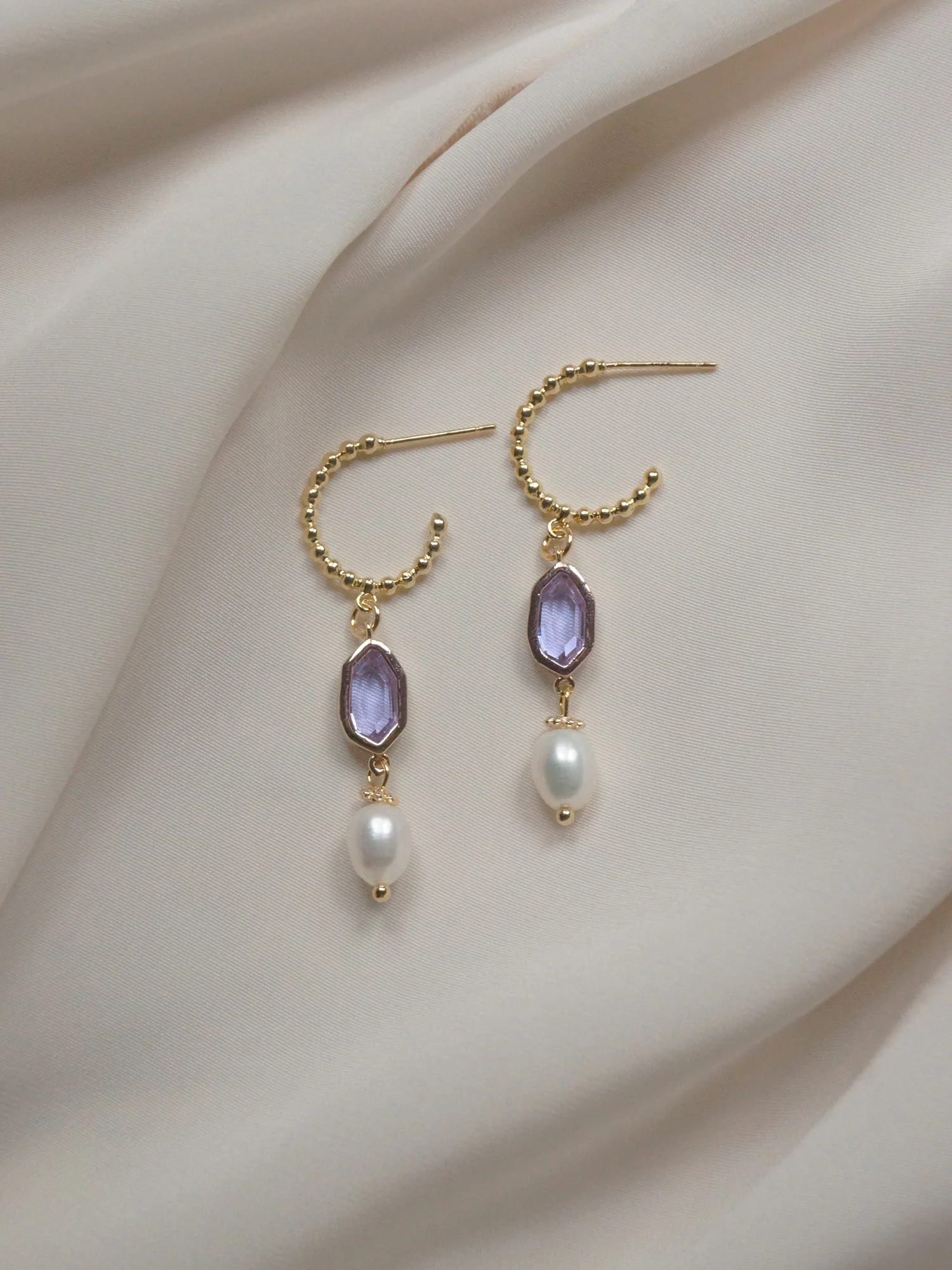Ingrid Earrings - Lilac *18K Gold-plated