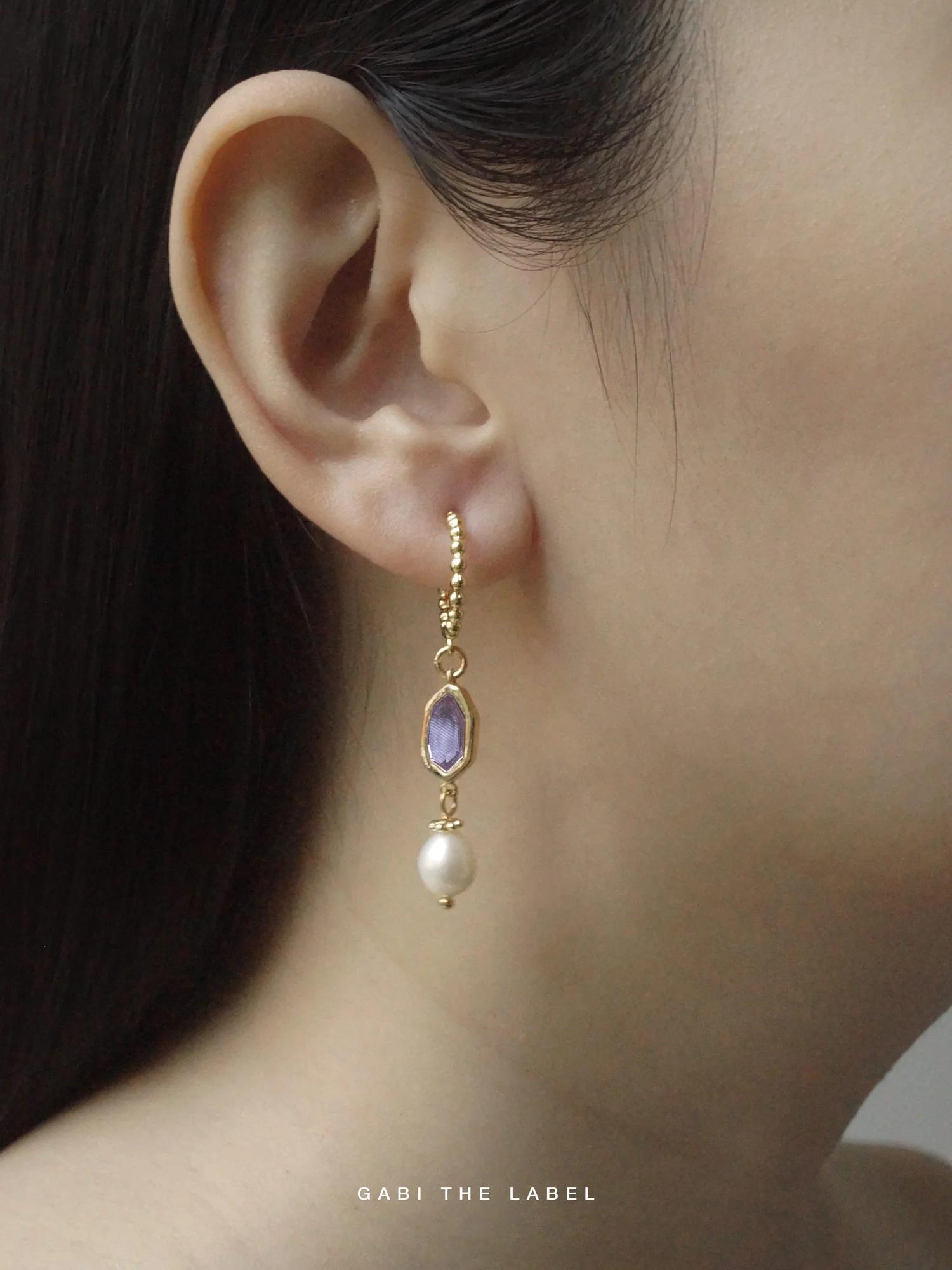 Ingrid Earrings - Lilac *18K Gold-plated - Image 2