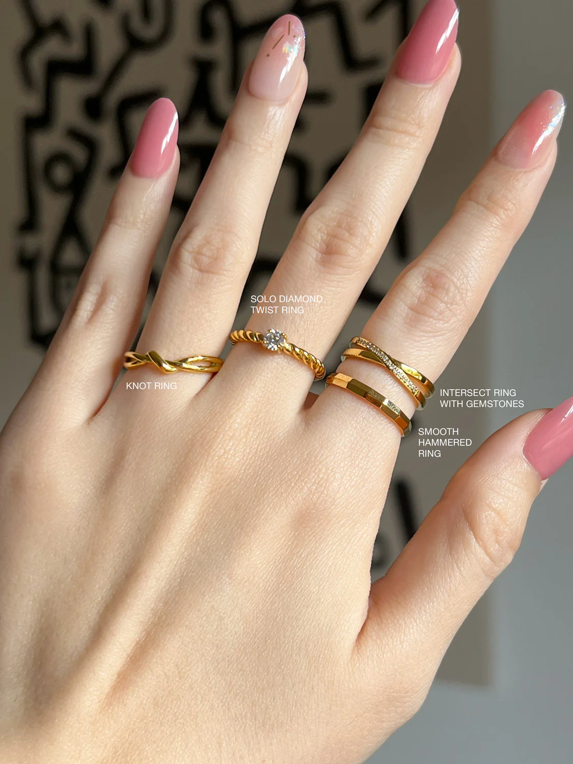 Knot Ring, Stainless Steel - Gold - Image 3