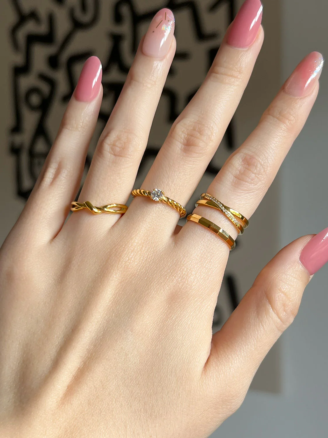 Knot Ring, Stainless Steel - Gold - Image 6