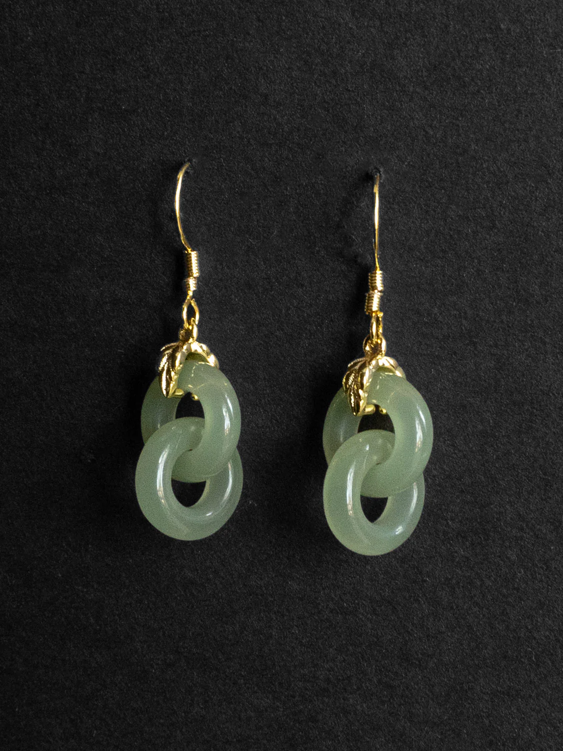 Intertwined Jade Donuts Earrings - Image 2