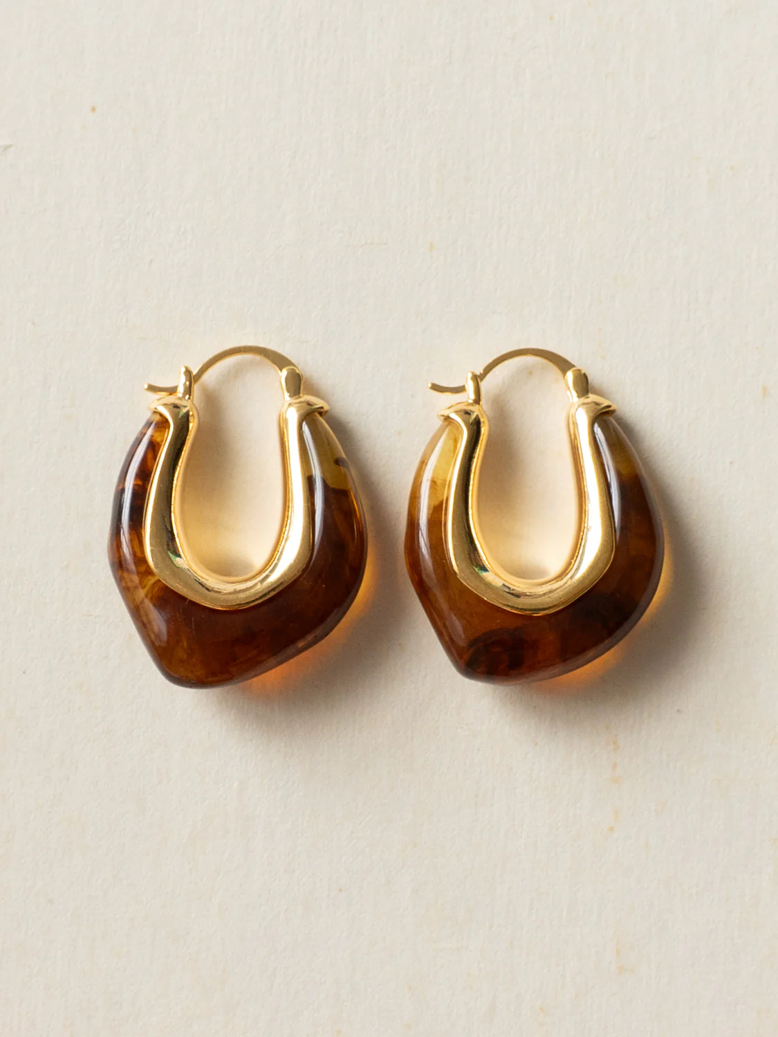 Irregular Resin Hoops - Brown