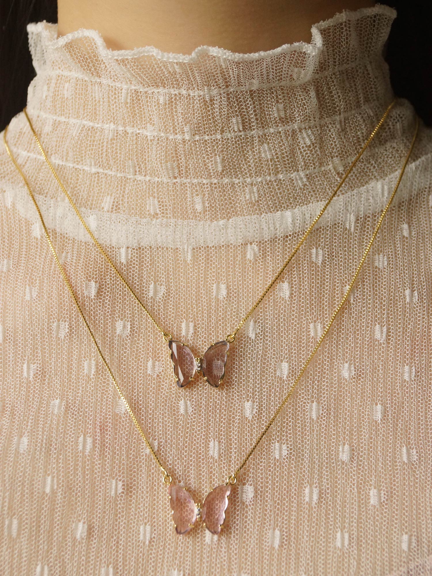 LOVEDAY Necklace - Pink *Gold-plated - Image 4