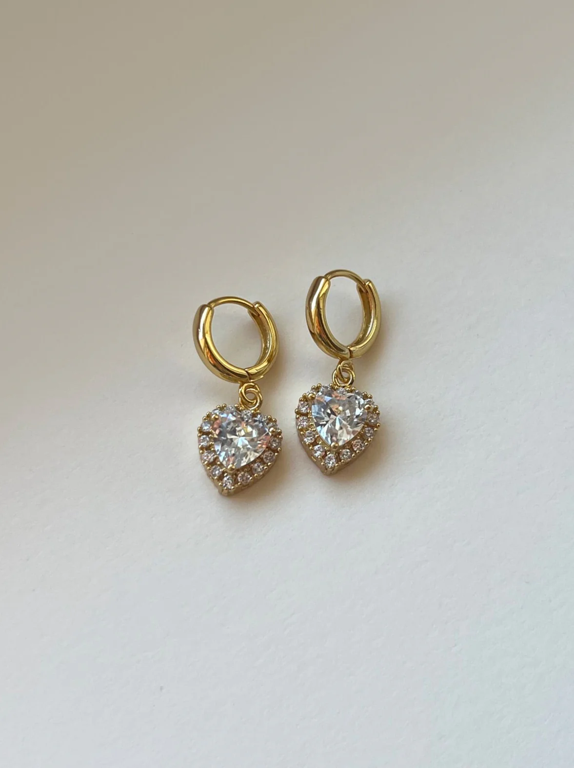 My Heart Is Full Diamond Heart Huggies