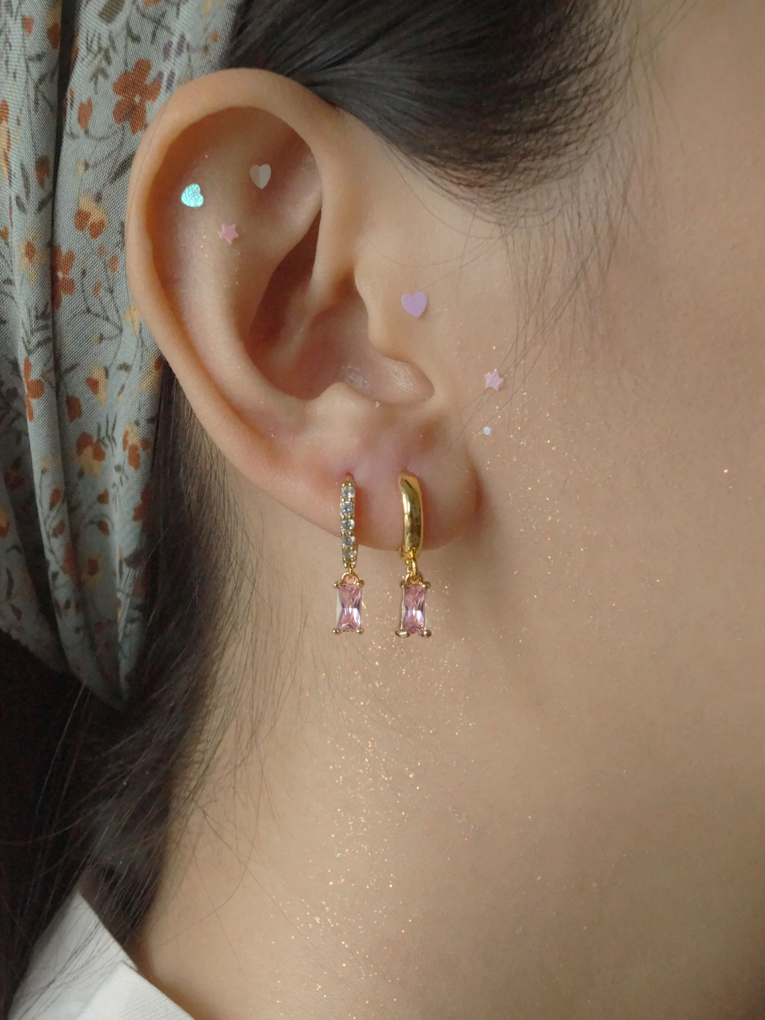 REVERIE Huggies - Pink *18K Gold-plated - Image 3