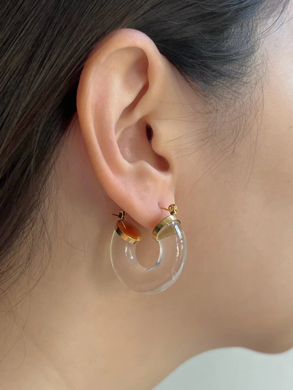 Round Resin Hoops - Clear