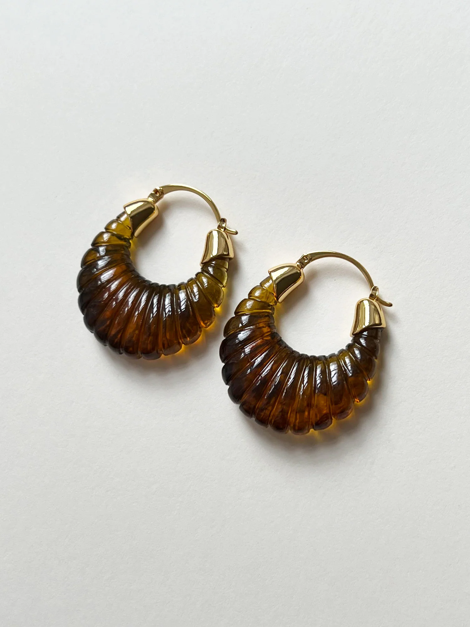 Sculptural Hoops Maxi - Dark Brown