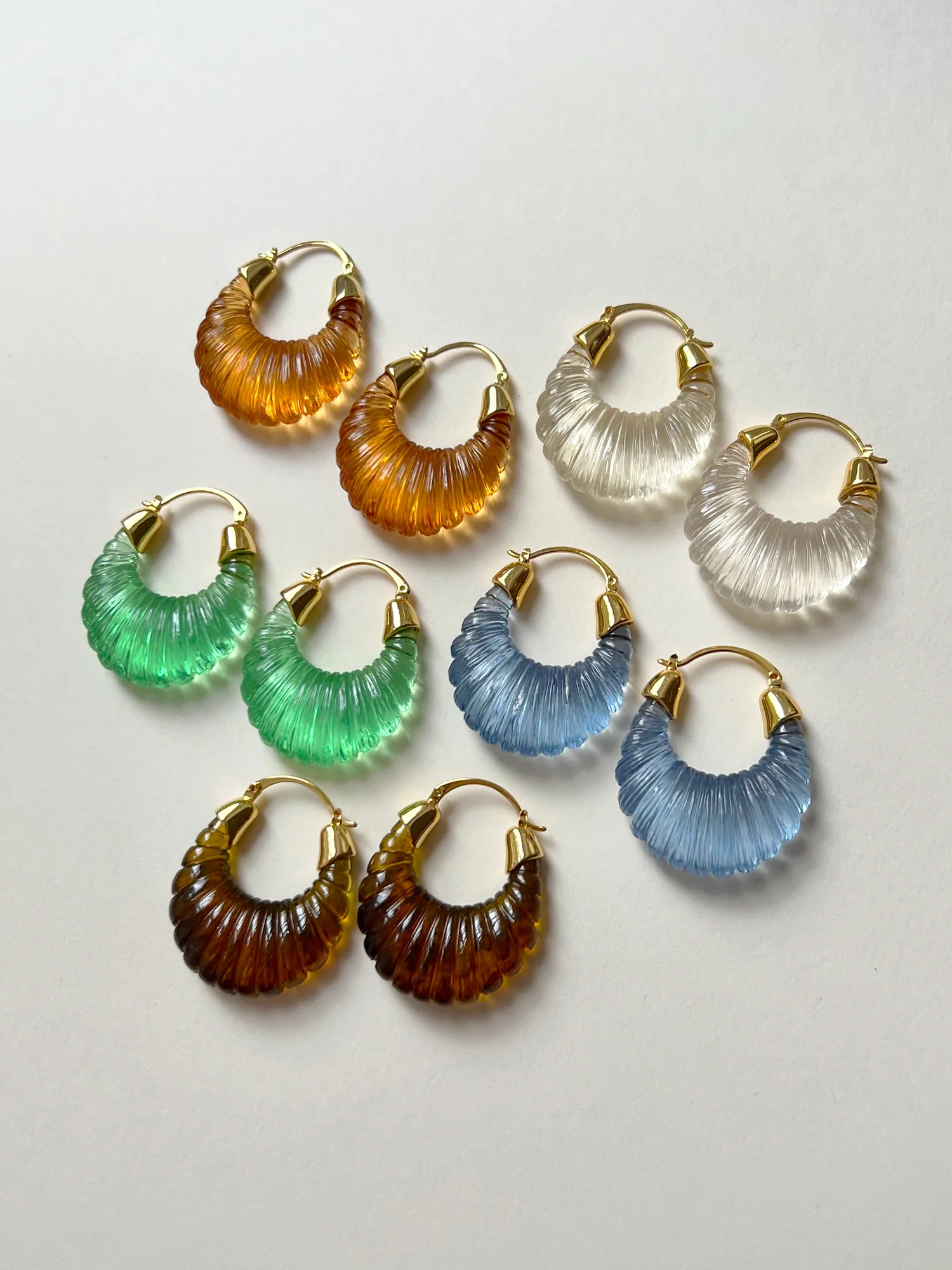 Sculptural Hoops Maxi - Green - Image 4