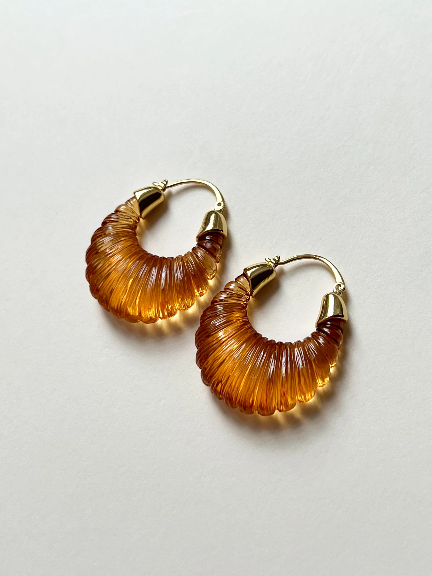 Sculptural Hoops Maxi - Mandarin