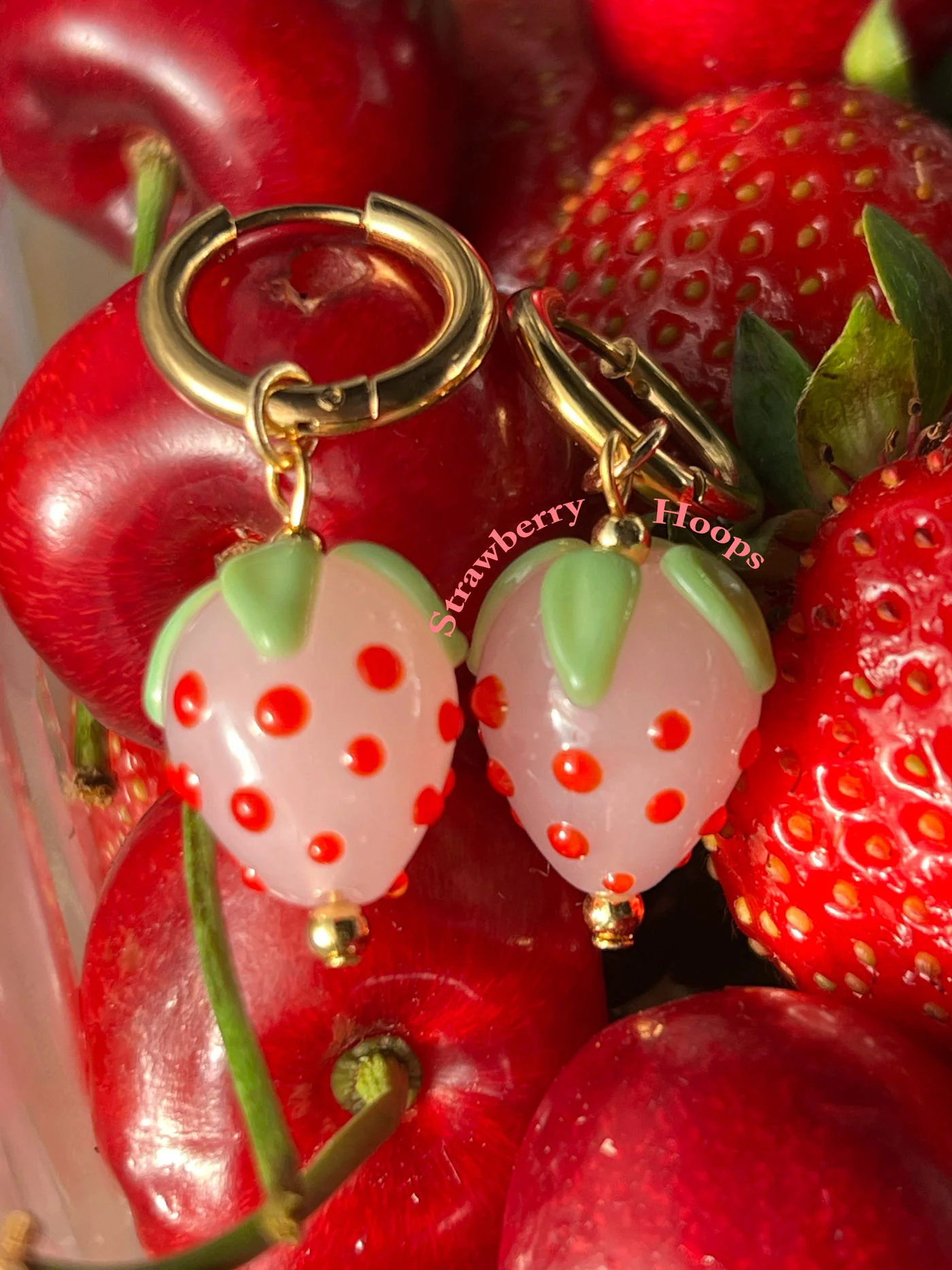 Strawberry Hoops - Red - Image 6