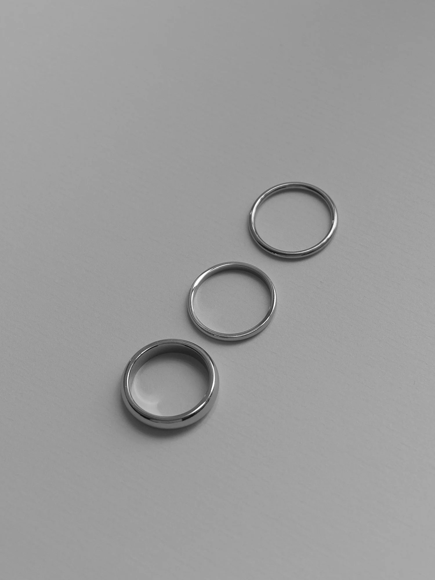 Thin Stackable Silver Ring, Stainless Steel 1.5mm - Image 8